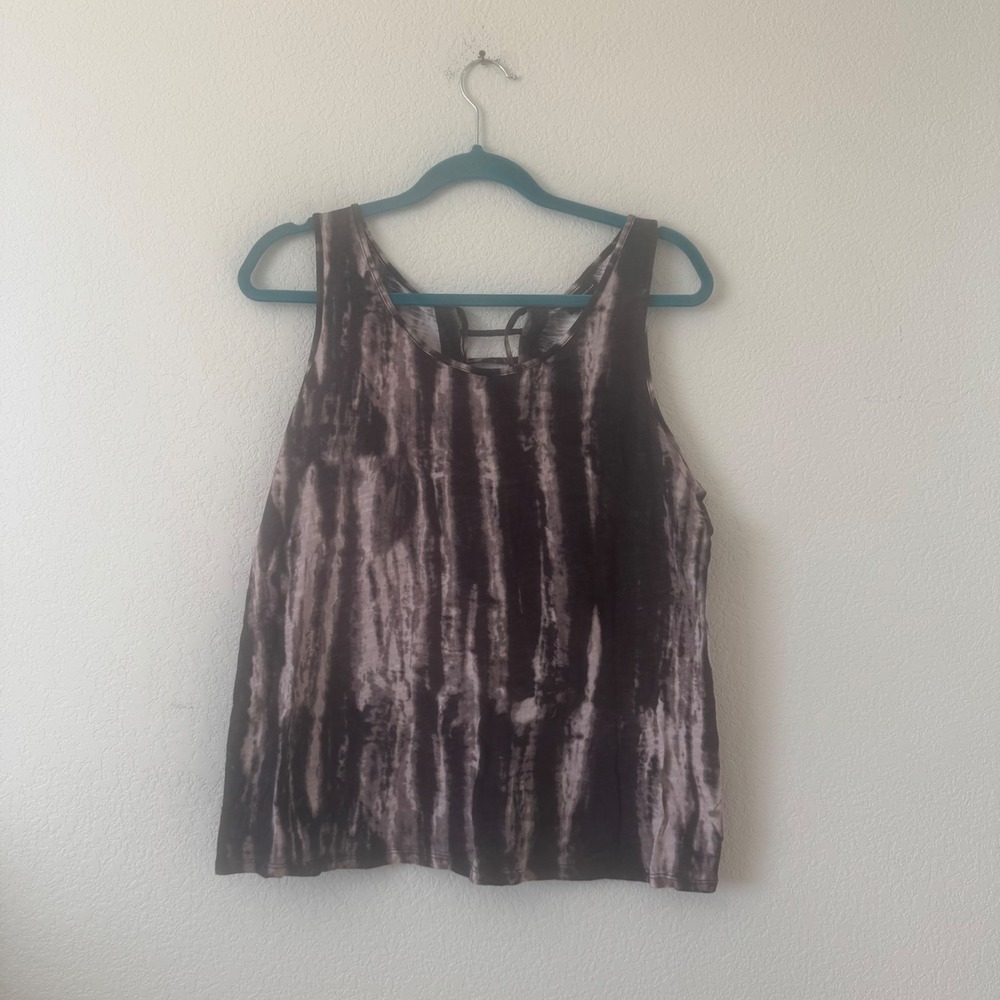 Mercer & Madison Tie Dye Tank Top Women's L Criss Cross Back Casual Shirt